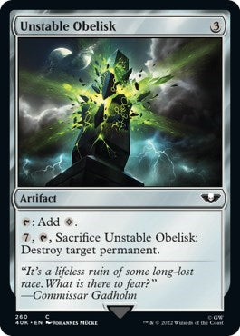 Unstable Obelisk (Surge Foil) (Universes Beyond: Warhammer 40K) Near Mint