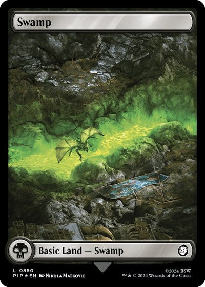 Swamp (0850) (Surge Foil) (Universes Beyond: Fallout) Near Mint