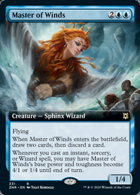 Master of Winds (Extended Art) (Zendikar Rising) Near Mint