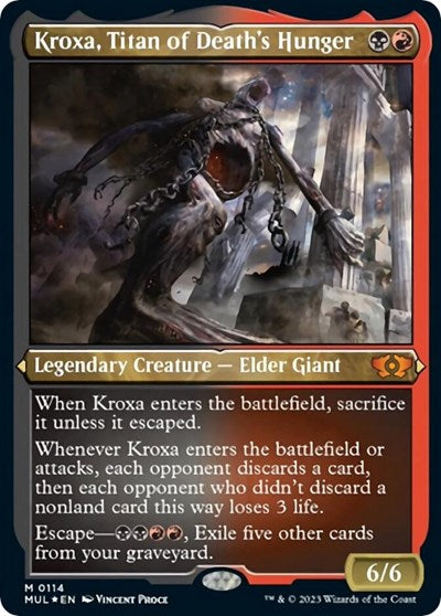 Kroxa, Titan of Death's Hunger (Foil Etched) (March of the Machine: Multiverse Legends) Near Mint