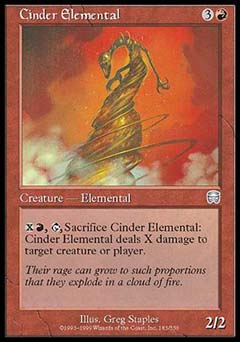 Cinder Elemental (Mercadian Masques) Near Mint Foil