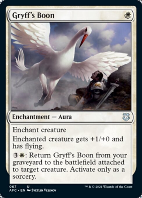 Gryff's Boon (Commander 2021 Forgotten Realms) Near Mint