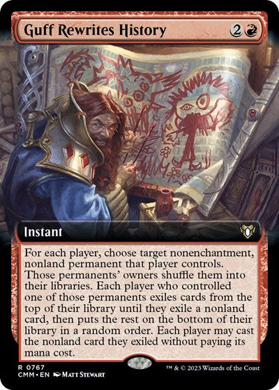 Guff Rewrites History (Extended Art) (Commander Masters) Near Mint