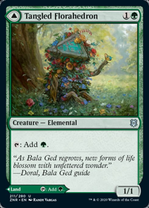 Tangled Florahedron / Tangled Vale (Zendikar Rising) Near Mint