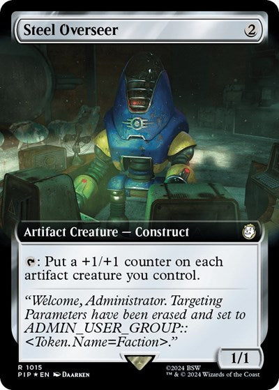 Steel Overseer (Extended Art) (Surge Foil) (Universes Beyond: Fallout) Near Mint