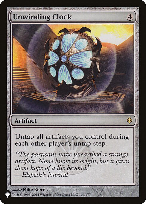 Unwinding Clock (The List) Near Mint