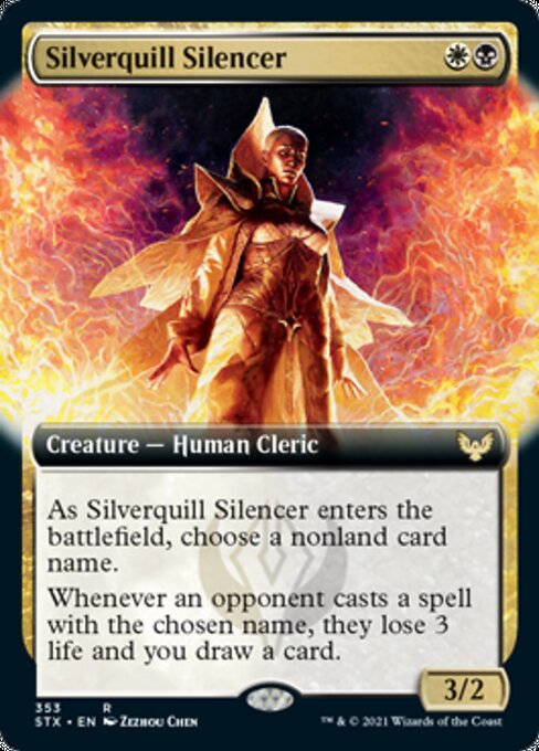 Silverquill Silencer (Extended Art) (Strixhaven) Near Mint