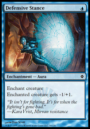 Defensive Stance (New Phyrexia) Near Mint Foil