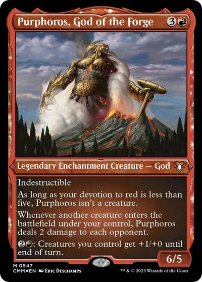 Purphoros, God of the Forge (Foil Etched) (Commander Masters) Near Mint