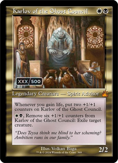 Karlov of the Ghost Council (Retro Frame) (Serial Numbered) (Ravnica Remastered) Near Mint