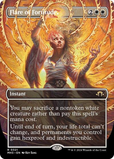 Flare of Fortitude (Borderless) (Modern Horizons 3) Near Mint