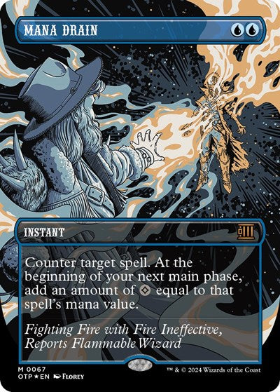 Mana Drain (Textured Foil) (Outlaws of Thunder Junction: Breaking News) Near Mint