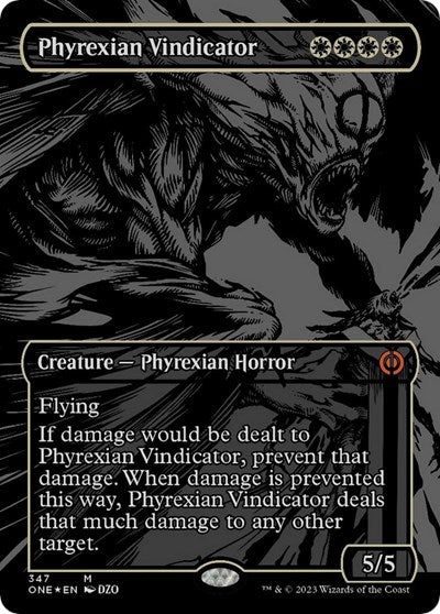 Phyrexian Vindicator (Oil Slick Raised Foil) (Phyrexia: All Will Be One) Near Mint