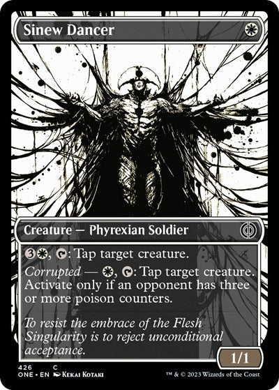 Sinew Dancer (Showcase) (Step-and-Compleat Foil) (Phyrexia: All Will Be One) Near Mint