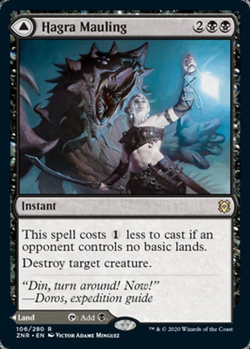Hagra Mauling / Hagra Broodpit (Zendikar Rising) Near Mint