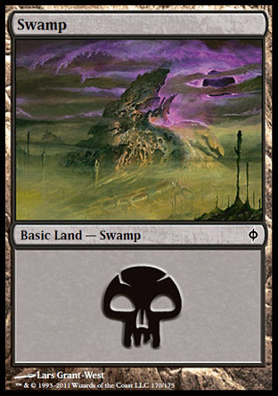Swamp (170) (New Phyrexia) Near Mint Foil