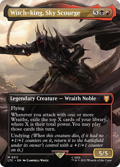 Witch-king, Sky Scourge (Borderless) (Commander: The Lord of the Rings: Tales of Middle-earth) Near Mint Foil