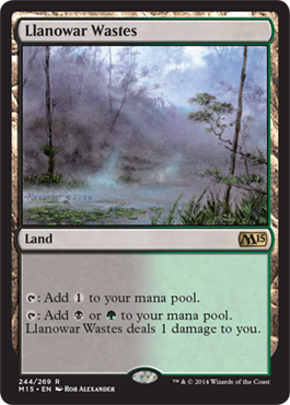 Llanowar Wastes (Magic 2015 Core Set) Near Mint Foil