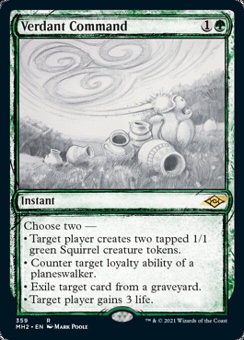 Verdant Command (Showcase) (Modern Horizons 2) Near Mint