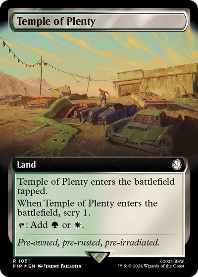 Temple of Plenty (Extended Art) (Surge Foil) (Universes Beyond: Fallout) Near Mint