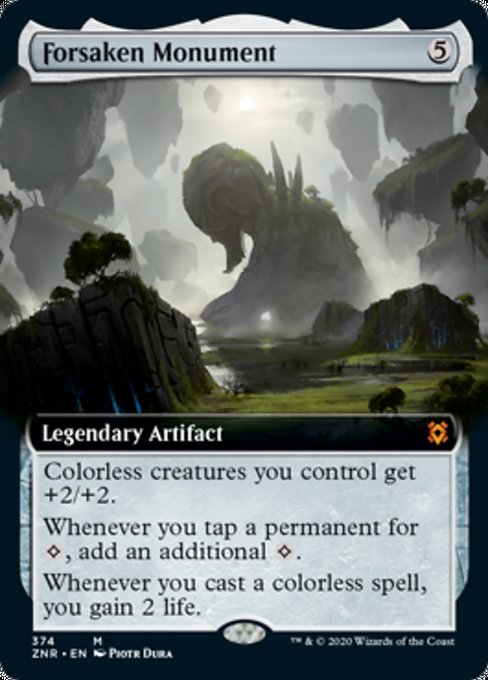 Forsaken Monument (Extended Art) (Zendikar Rising) Near Mint Foil