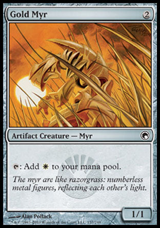 Gold Myr (Scars of Mirrodin) Near Mint Foil