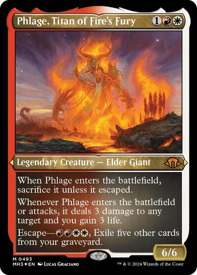 Phlage, Titan of Fire's Fury (Foil Etched) (Modern Horizons 3) Near Mint