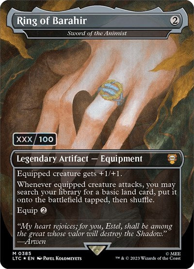 Ring of Barahir - Sword of the Animist (Serial Numbered) (Commander: The Lord of the Rings: Tales of Middle-earth) Near Mint