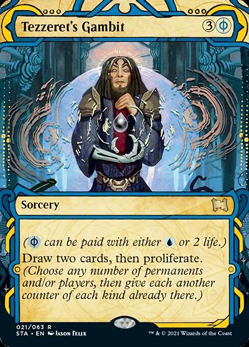Tezzeret's Gambit (Foil Etched) (Strixhaven Mystical Archive) Near Mint