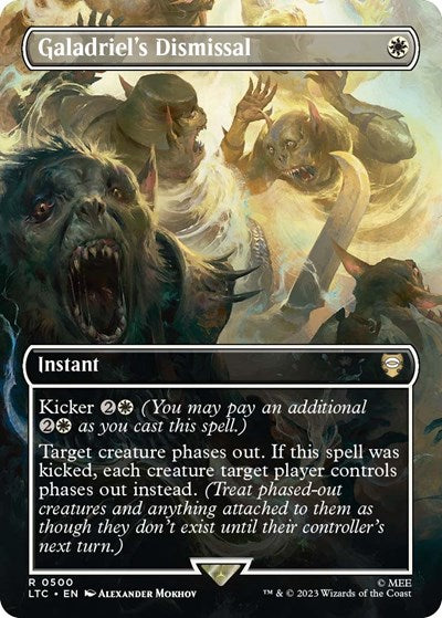 Galadriel's Dismissal (Borderless) (Commander: The Lord of the Rings: Tales of Middle-earth) Near Mint
