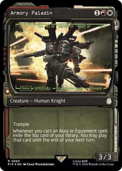 Armory Paladin (Showcase) (Surge Foil) (Universes Beyond: Fallout) Near Mint