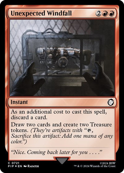 Unexpected Windfall (Surge Foil) (Universes Beyond: Fallout) Near Mint