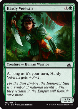 Hardy Veteran (Rivals of Ixalan) Near Mint