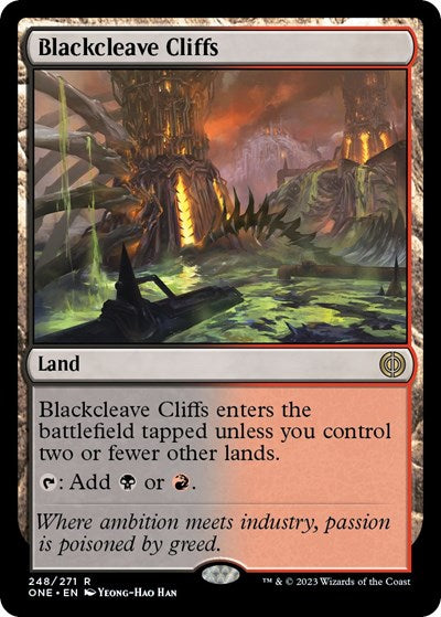 Blackcleave Cliffs (Phyrexia: All Will Be One) Near Mint