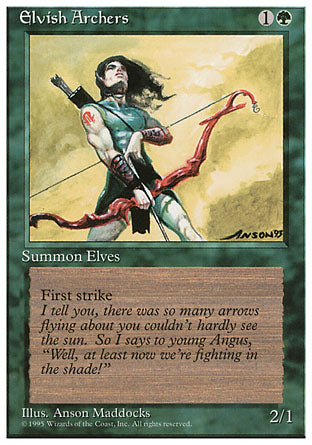 Elvish Archers (4th Edition) Light Play