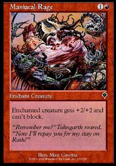 Maniacal Rage (Invasion) Near Mint Foil