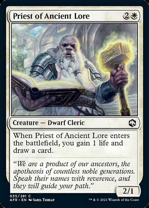 Priest of Ancient Lore (Adventures in the Forgotten Realms) Near Mint Foil