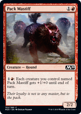 Pack Mastiff (Magic 2020 Core Set) Near Mint Foil