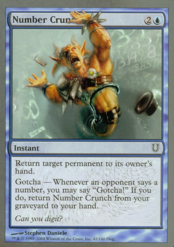 Number Crunch (Unhinged) Near Mint Foil