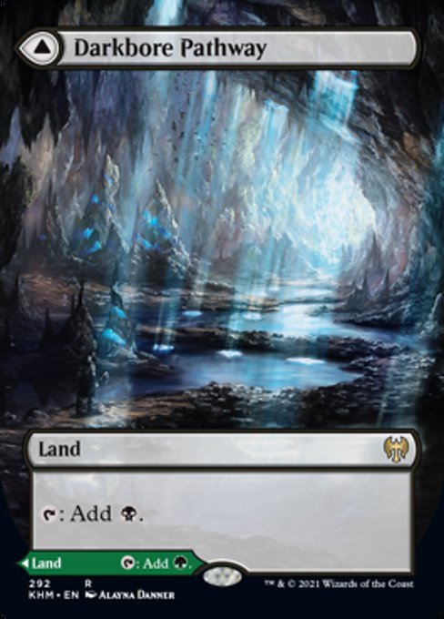 Darkbore Pathway / Slitherbore Pathway (Borderless) (Kaldheim) Near Mint Foil