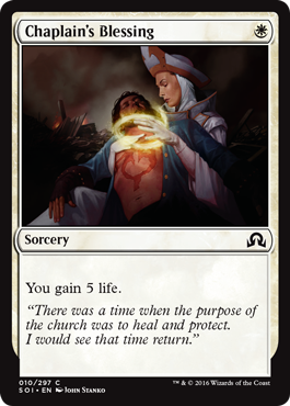 Chaplain's Blessing (Shadows Over Innistrad) Near Mint Foil
