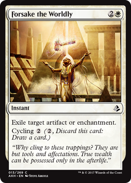 Forsake the Worldly (Amonkhet) Near Mint Foil