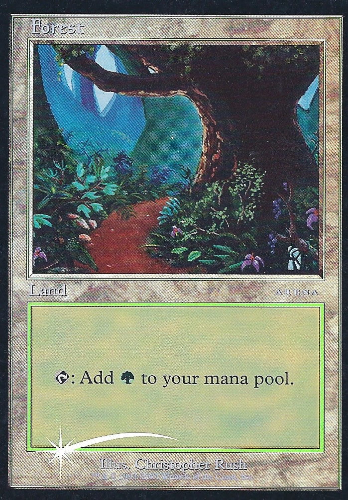 Forest (Arena Beta) (Promotional Cards) Light Play Foil