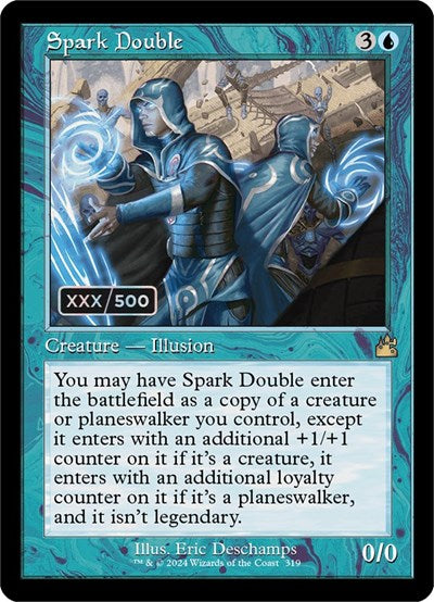Spark Double (Retro Frame) (Serial Numbered) (Ravnica Remastered) Near Mint
