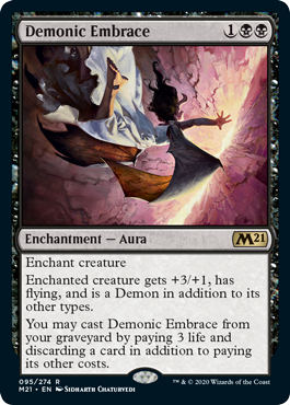 Demonic Embrace (Magic 2021 Core Set) Near Mint Foil