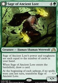Sage of Ancient Lore (Werewolf of Ancient Hunger) (Shadows Over Innistrad) Near Mint
