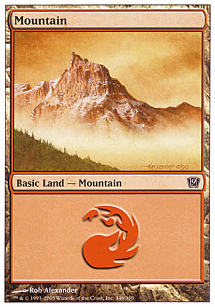 Mountain (346) (9th Edition) Near Mint Foil