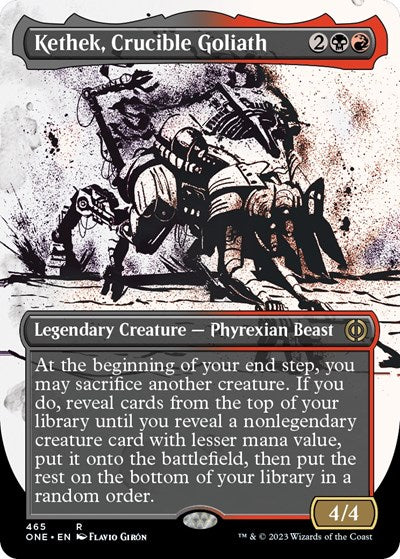 Kethek, Crucible Goliath (Showcase) (Step-and-Compleat Foil) (Phyrexia: All Will Be One) Near Mint