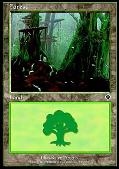 Forest (350) (Invasion) Light Play Foil