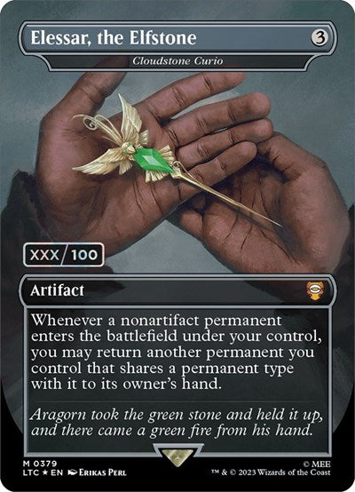 Elessar, the Elfstone - Cloudstone Curio (Serial Numbered) (Commander: The Lord of the Rings: Tales of Middle-earth) Near Mint